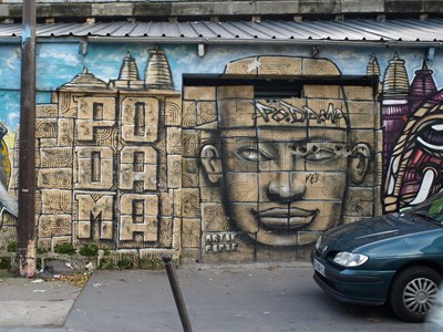 photo graffiti Paris 19eme arrondissement